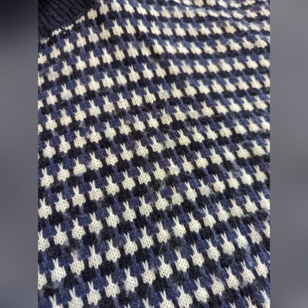 China Ted Baker riber turtleneck knit sweater navy blue Large 4 - Picture 6 of 13